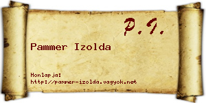 Pammer Izolda névjegykártya